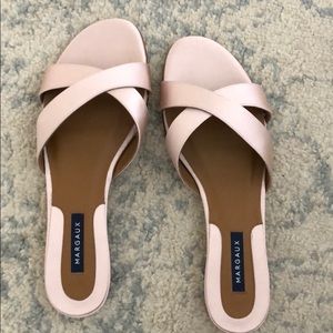 New Margaux NY pink satin sandals